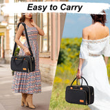 Mecozone Acrylic Paint Organizers Fits up to 54 Bottles 2 oz, Acrylic Paint Carry Case with Shoulder Strap for Art Supply Storage, Black Mecozone