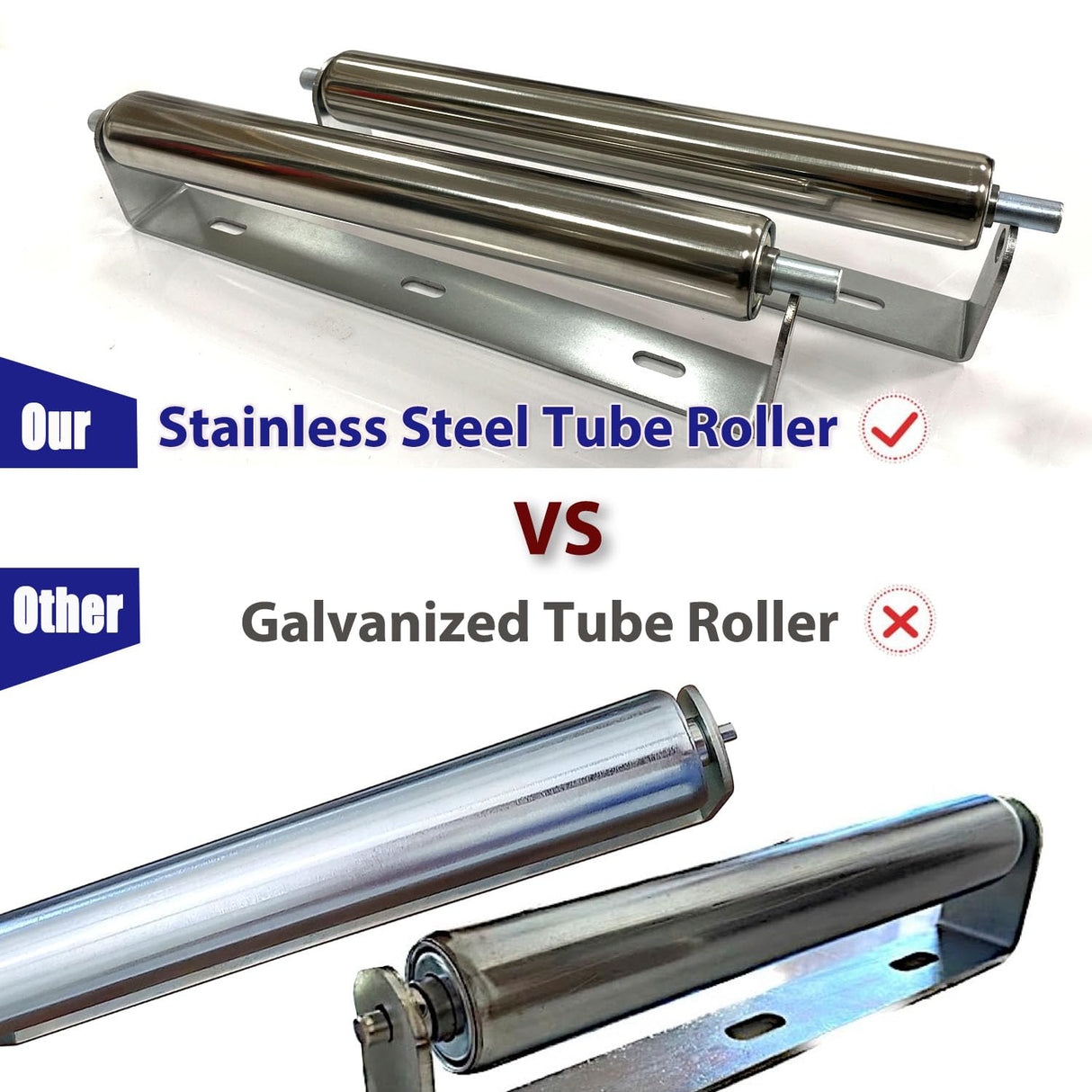 1.5" Diameter Roller and Bracket Set - 13.8" Long for Transporting Such as Foating Fishing Boats, Kayaks, Rafts and so on - Pack of 2 TAOMENNI