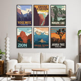 6 Pack Paint by Numbers Kit for Adults Beginners - 10x14 Inch National Park Adult Paint by Number Kits on Canvas, DIY Acrylic Oil Number Painting Kits for Adults, Perfect for Gift Home Decor Offito