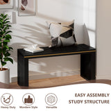 APRTAT Bamboo Dining Bench Indoor Long Bench Entryway Shoe Rack Bench,Outdoor Modern Wood Benches 35 Inch Bamboo Bench for Living Room Hallway Bedroom Bathroom Black Long APRTAT