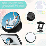 Frienda 10 Pieces Sublimation Blank Phone Wallet PU Leather Card Holder Pocket Adhesive Cell Phone Case Holder with 10 Pieces Collapsible Sublimation Phone Holders for Back of Most Smartphones Frienda