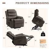 Korser Recliner Chairs for Adults, Power Recliner Chair for Elderly, Small Lift Recliners with Assist, Electric Single Lift Sofa with Memory Function for Living Reading Room, Black Korser