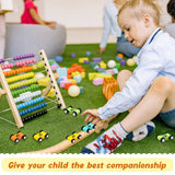 8 Pieces Wooden Mini Car Wood Race Car Kids Wooden Track Colorful Car Ramp Toy Replacement Car Toy Vehicle Play Sets for Toddlers Party Gift Sotiff