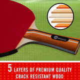 JP WinLook Ping Pong Paddle Set - Four Professional Table Tennis Paddles, Eight Balls, and A Case for Indoor & Outdoor Play - Premium Ping Pong Racket Set for All Players JP WinLook