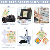 Framendino, 10 Pack Sublimation Blanks Suction Cup Car Window Sign Heat Transfer Metal Signs for DIY Craft Framendino