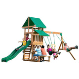 Backyard Discovery Belmont All Cedar Wood Playset Swing Set Green Backyard Discovery