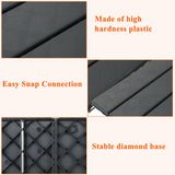 SHUESS 9 PCS Interlocking Deck Tiles 12”x 12” Patio Deck Tiles Plastic Waterproof Outdoor Flooring Covering for Walkway Front Porch Poolside Balcony Backyard, Black (All Weather Use) SHUESS