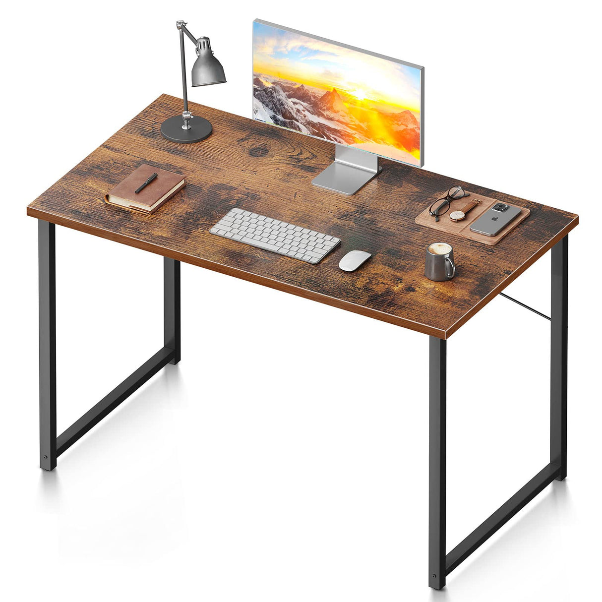 Coleshome 40 Inch Computer Desk, Modern Simple Style Desk for Home Office, Study Student Writing Desk, Vintage Coleshome
