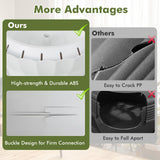 PETSITE White Plant Litter Box, Cat Hidden Litter Box Enclosure with Artificial Plant, Advanced Odor Removal System, Detachable Door Curtain, Cat Litter Scoop, Large Planter Litter Box PETSITE