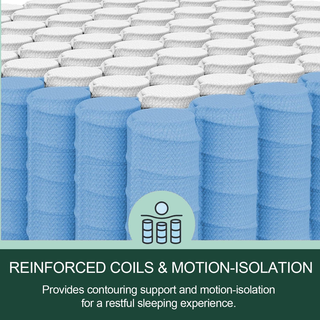 VISCOUNTESS Queen Mattress, 14 Inch Mattresses Euro Top Mattress Medium Firm for Back & Lumbar Support, Individual Pocket Spring Bed for Motion Isolation & Pressure Relief VISCOUNTESS