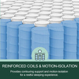 VISCOUNTESS Queen Mattress, 14 Inch Mattresses Euro Top Mattress Medium Firm for Back & Lumbar Support, Individual Pocket Spring Bed for Motion Isolation & Pressure Relief VISCOUNTESS