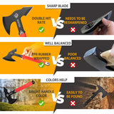 NedFoss Bear Throwing Axe Set with TPR Handle, Throwing Products Pack of 3,11.7“ Full Tang Throwing Axes for Axe Throwing Game, Throwing Game for Recreation and Competition (Throwing Axe) NedFoss