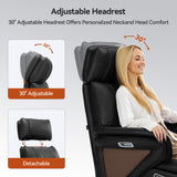 OKUP M78 Dual Motor Electric Executive Office Chair with Heat Massage Ventilation, 180° Lay-Flat Reclining Office Chair with Footrest, Adjustable Headrest, Electric Lumbar Support (Black) OKUP