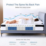 Fyaslt Queen Size Mattress, 10 Inch Memory Foam Hybrid Mattress in a Box with Individual Pocket Spring for Motion Isolation & Strong Edge Support & Pressure Relief, CertiPUR-US,100 Nights Trial Fyaslt