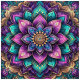 DIADAY 5D Mandala Diamond Painting Kits for Adults & Beginners, Diamond Art Kits, Full Drill Round Gems, DIY Dot Craft, Home Wall Decor Gift, 12x12 Inches DIADAY