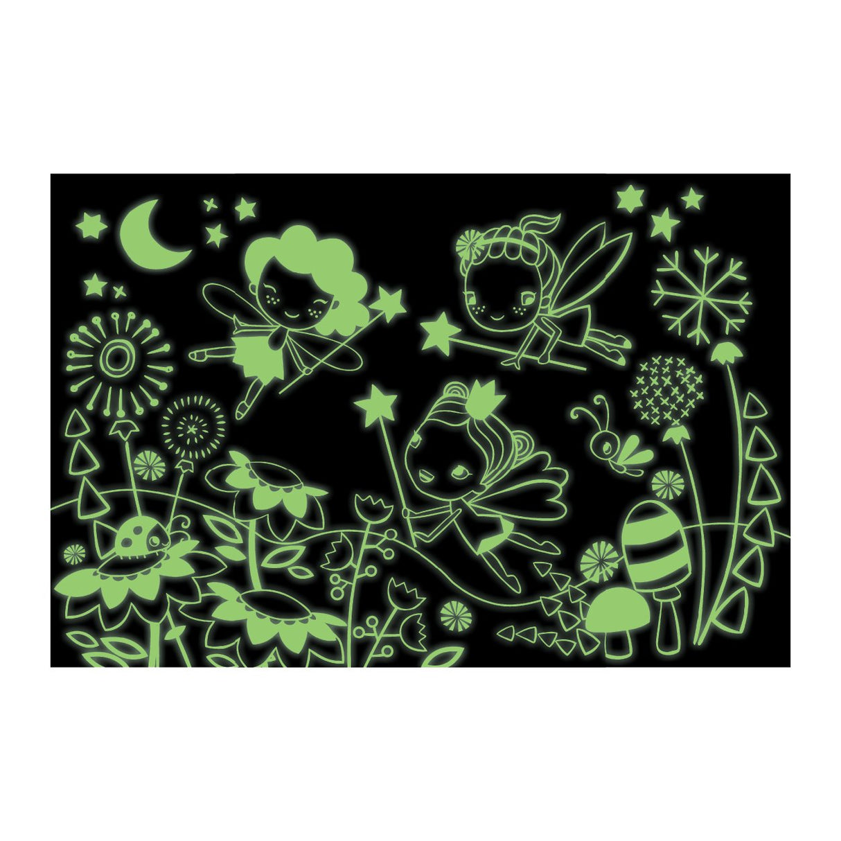 Mudpuppy Fairies Glow in The Dark Puzzle, 100 Pieces – 18” x 12”, for Ages 5+, Colorful Fairy Artwork, Made with Safe, Non-Toxic Materials Mudpuppy