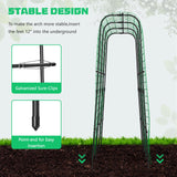 DoCred Tall Garden Arch Trellis Cucumber Trellis for Climbing Plants, 71in Tall Metal Plant Support Trellis for Climbing Vine Vegetable/Fruit/Flower Outdoor Yard Lawn Garden Arch Tunnel Trellis DoCred