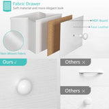 BOLUO Changing Table Dresser with 6 Fabric Drawers, Baby Dresser with Changing Table Top Diaper Changing Station with Storage for Nursery Modern BOLUO