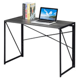 Convenience Concepts Xtra Folding Desk, Charcoal Gray/Black Convenience Concepts