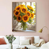 ZRIZQ Paint by Numbers for Adults Beginners,Sunflower Adult Paint by Number Kits on Canvas,Paint by Numbers for Home Wall Art Decor 16x20 Inch（Without Frame） ZRIZQ