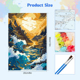 MISCER 6 Pack Landscapes Paint by Numbers Kit for Adults Beginner, Paint by Number Kits, DIY Acrylic Oil Painting Suitable for Home Decoration (8 * 12 Inch) MISCER