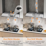 SOONYE 30 inch Stainless Steel Under Cabinet Range Hood, Slim Kitchen Vent Hood Ducted/Ductless Convertible with 3 Speed Controls, 5-Layer Aluminum Filters,LED Lights Soonye