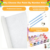 NEWENMO Flowers Paint by Numbers Kit for Adults, Trees Paint by Numbers on Canvas Unframed, DIY Oil Painting Perfect for Beginner, Craft, Hobbies and Home Wall Decor 20x16 in NEWENMO