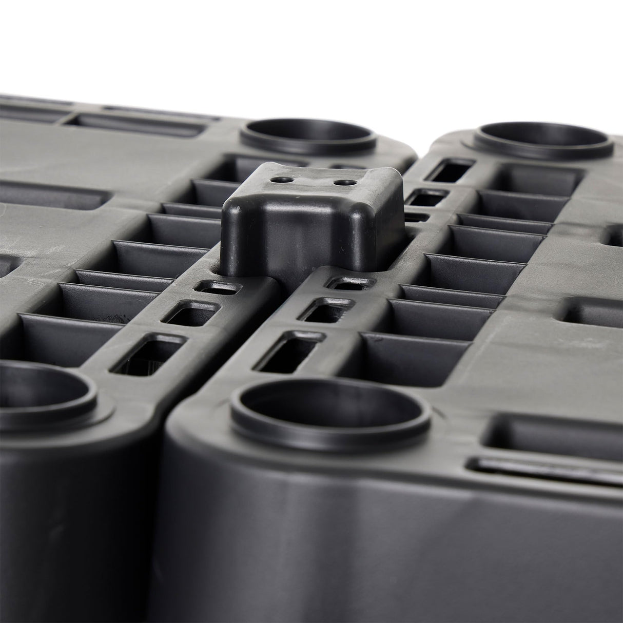 Gracious Living 4 Shelf Knect-A-Shelf Ventilated Light Duty Storage Unit 12 x 24 x 48 Organizer for Home, Garage, Basement & Laundry, Black Gracious Living