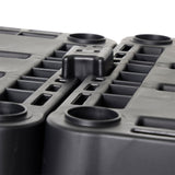 Gracious Living 4 Shelf Knect-A-Shelf Ventilated Light Duty Storage Unit 12 x 24 x 48 Organizer for Home, Garage, Basement & Laundry, Black Gracious Living