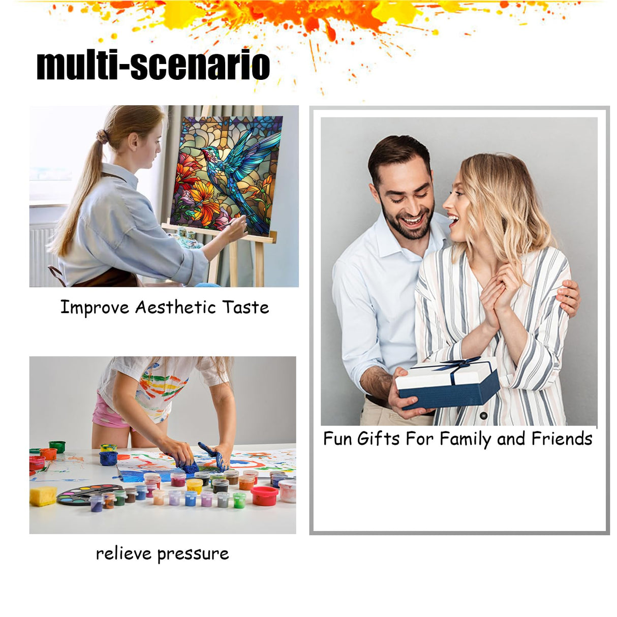 HITIRECOVI Paint by Numbers Kits for Adults,Hummingbird Paint by Numbers for Adults,Paint by Number Kits on Canvas,Home Wall Decor(16x20in) HITIRECOVI