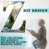 17 Inch Unfinished Wood Letter for Wall Decor, Paintable Thick Wooden Letter for DIY Craft Projects, Blank Wood Alphabet Letter for Birthday, Parties, Wedding, Christmas Home Decoration(Letter N) BIUWING