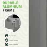 EROMMY 10' x 16' Sunroom, Wall Mounted Gazebo Solarium with Aluminum Frame, Polycarbonate Roof, Permanent Sun Room with Sliding Doors, Lockable PC Screen Walls, Lean to Gazebo for Garden, Patio, Deck EROMMY