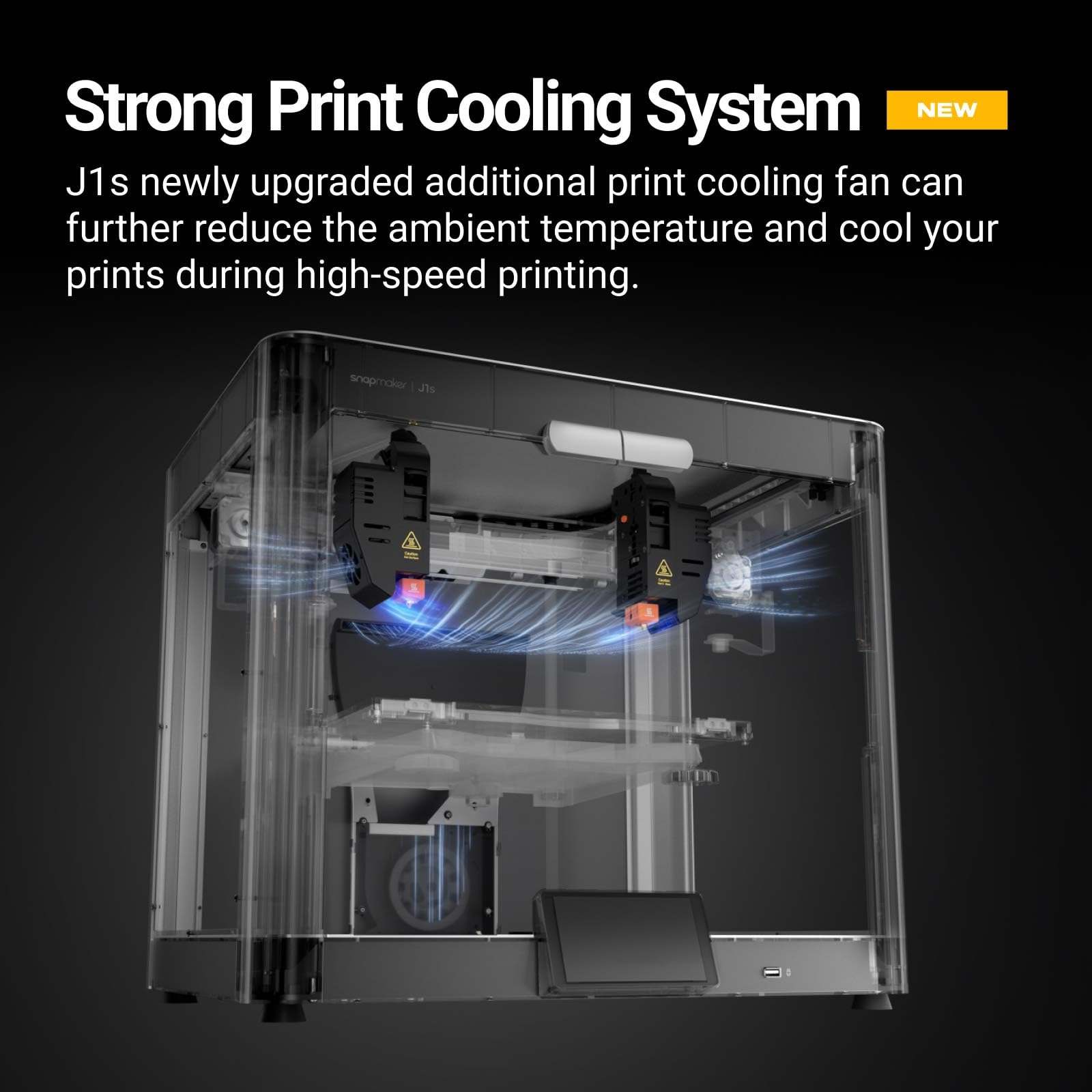 Snapmaker J1s 3D Printer, IDEX 3D Printer 5X Fast Speed, FDM 3D Printers with Independent Dual Extruder Direct Drive,Dual-Material Printing,4 Printing Modes,All Metal Structure,Large Print Vo - WoodArtSupply