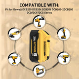 Xmenany 6-Pack 20V 6.0Ah Replacement for Dewalt 20V Battery Max X*R Lithium ion DCB204 DCB200 DCB206 DCB201 DCB203 DCB181 DCB180 DCD/DCF/DCG/DCS Series Xmenany