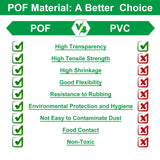 250 Pieces Heat Shrink Wrap Bags 4 x 6 Inch, 7 x 10 Inch, 10 x 14 Inch Clear Heat Shrink Film Wrap POF Heat Shrink Wrap for Homemade DIY Packaging Soap Candle Bath, 3 Sizes Gersoniel