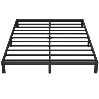 Maenizi 8 Inch Bed Frame Queen Size No Box Spring Needed, Heavy Duty Queen Platform Metal Bed Frame Support Up to 3000 lbs, Easy Assembly, Noise Free, Black