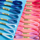 Vilihkc Rainbow Color Embroidery Floss 100 Skeins Per Pack with Cotton for Cross Stitch Threads Bracelet Yarn Craft Floss Embroidery Floss Set Vilihkc