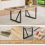 86.6" Dining Table Set for 10, Modern 11 Piece Wood Kitchen Table and Chairs Set, Large Rectangle Dining Table with 10 Linen Fabric Upholstered Chairs, Perfect for Family Gatherings and Dining Room UELKS