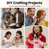 Calogy Super Mini Heat Press Machine, Max 410℉ & 4 Heating Setting with LED Display, Mini Iron for Crafting with Precision Tip, Easy for Small Objects Like Shoes, Stuffed Animals, Hats (White Green) Calogy