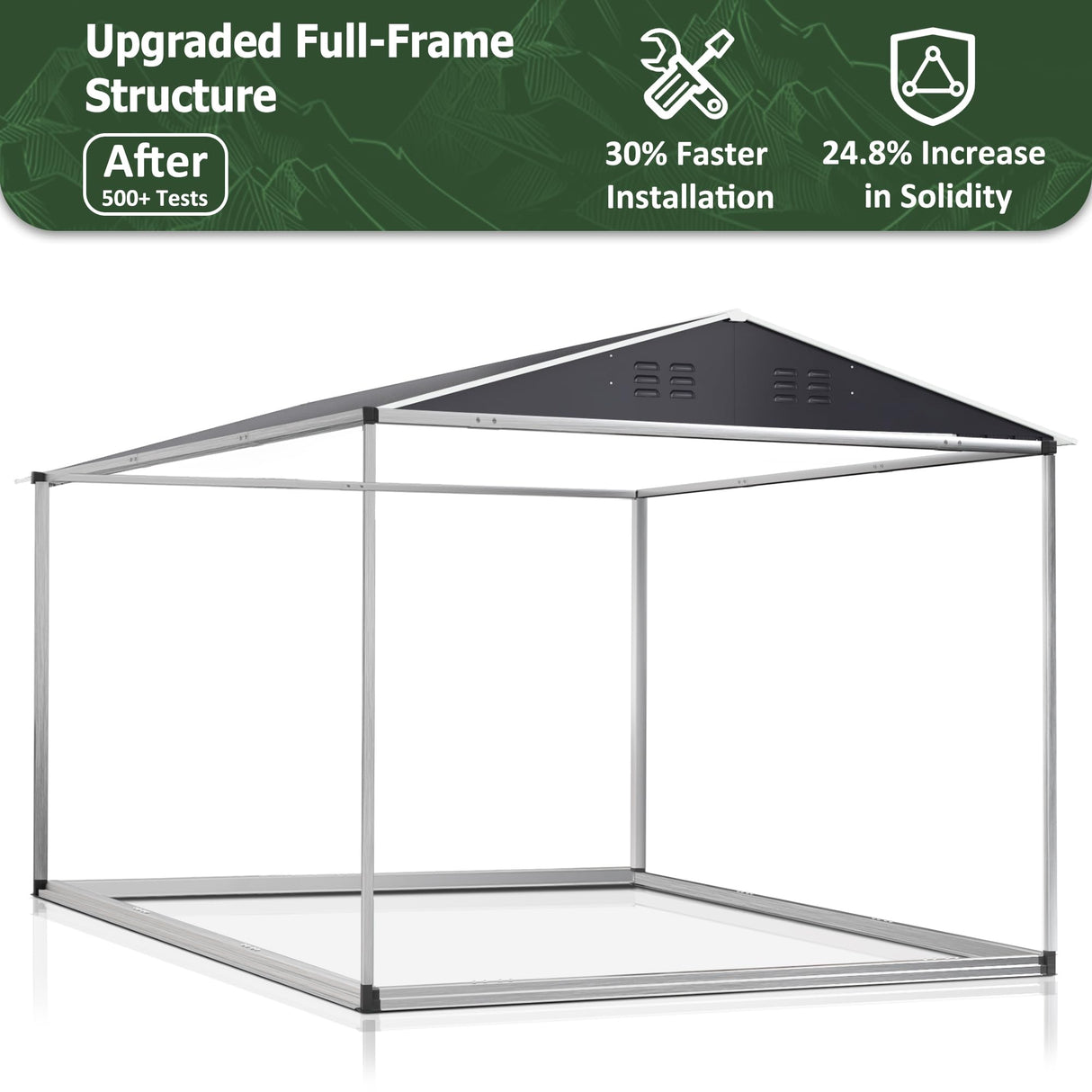 AirWire 6x8 FT Outdoor Storage Shed, Garden Shed with Updated Frame Structure and Lockable Doors, Metal Tool Sheds for Backyard Garden Patio Lawn, Grey AirWire