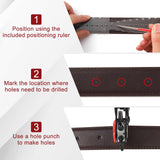 Leather Hole Punch Tool Set, Multi Hole Sizes Puncher, Revolving Punch Plier Kit for Belts, Watch Bands, Handbag Straps, Dog Collars and More ZGJDYSM