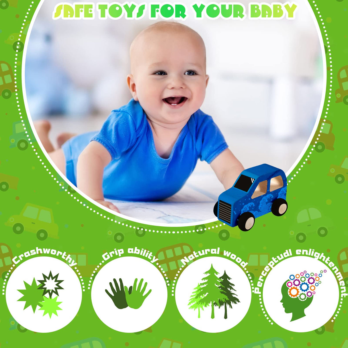 Chivao 12 Pcs Wood DIY Car Toys, Unfinished Wooden Cars, Paintable Wood Toys, Wooden Crafts for Students Home Activities Craft Projects Easy Woodworking(Vivid Style) Chivao