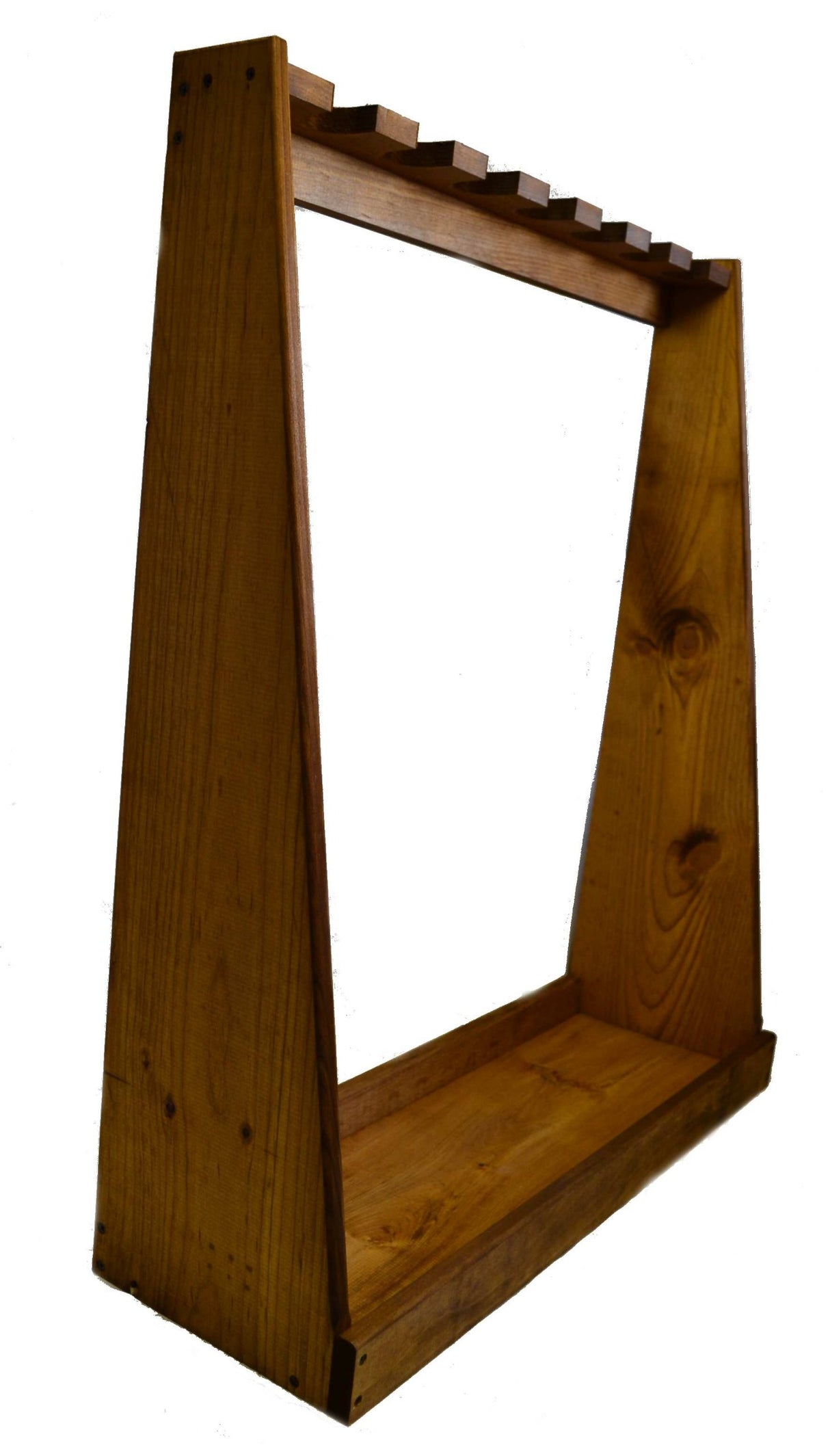 Evans Sports Seven-Gun Wooden Standing Floor Gun Display Rack Evans Sports