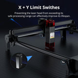 Mecpow X3 Laser Engraver, 5W(5000mW output) Laser Cutter, 60W Laser Engraving Cutting Machine, Laser Engraver for Wood and Metal w/Emergency Stop, Flame & Gyro Detection, 16.0 x 15.7" Mecpow