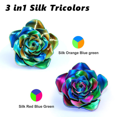 LOVOON 3D Printer Filament, Tricolor PLA Filament 1.75mm Silk Rainbow Filament Green-Red-Blue, 3D Printing Accessories PLA Filament Multicolor, Dimensional Accuracy +/-0.02mm, 2.2lbs/Spool LOVOON