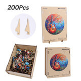 Wooden Puzzle for Adults, Autumn Jigsaw Puzzle, Guitar Wooden Jigsaw Puzzles, Thanksgiving Garden Puzzle, Beautiful Wooden Puzzle with Box Birthday Gifts for Adults and Kids(11.2 * 11.2in-200pcs) Reouinty