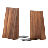 Muso Wood Book Ends, Thickened Wooden Bookends for Heavy Books, Creative Decorative Bookends for Shelves, Non-Skid Book Ends, Handmade Acacia Wood Bookends muso wood