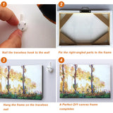 WOPPLXY 4 Set Canvas Stretcher Bars, 10 x 12 Inch Canvas Frame with Accessories, DIY Solid Wood Canvas Frame Kit Easy to Assemble, Stretcher Bars for Canvas Paintings Photo Posters Supplies WOPPLXY