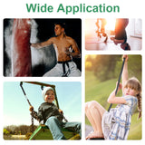 Tree Swing Hanging Straps Kit Holds 2000 lbs,5ft Extra Long Straps Strap with Safer Lock Snap Carabiner Hooks Perfect for Tree Swing & Hammocks, Carry Pouch Easy Fast Installation (5 ft) WILDJUE