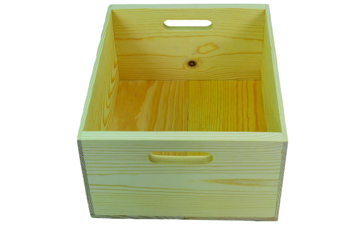 Wooden Pine Box with Handholes - WoodArtSupply